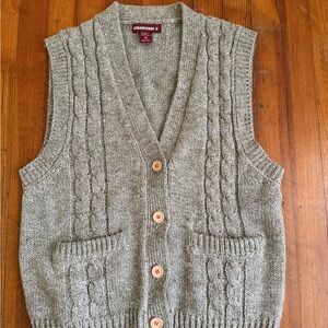 Charisma Men's Tan Cable Knit Cardigan